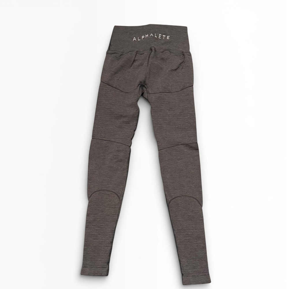 Alphalete Low/Mid Rise Charcoal Grey Athletic Contour Yoga Gym Leggings SZ Small